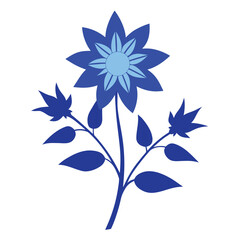 amsonia blue ice silhouette vector