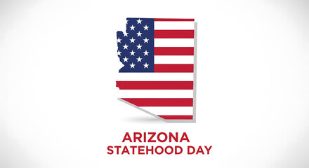 Fototapeta premium Arizona Statehood Day: Celebrating Arizona's History with American Flag Design. Perfect for patriotic promotions & events.