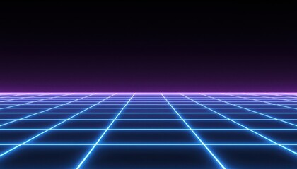 abstract blue background with binary code, A futuristic neon grid landscape with a purple and blue color scheme