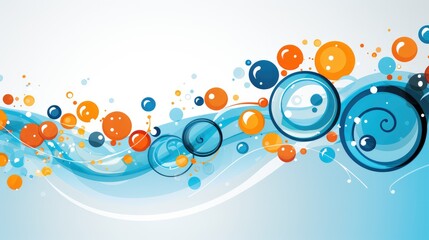 Obraz premium Abstract vibrant circles with flowing curves