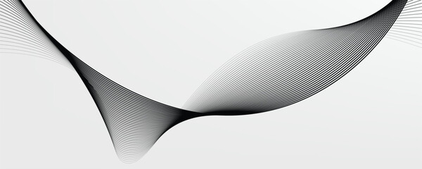 Abstract Vector Background with Black Wavy Lines. Black Wave Background, Curved Wave design Perfect for Graphic Design Project, Banners, Posters and Digital Art, Ideal for Branding and Presentations