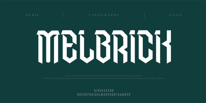 Melbrick, Creative digital abstract modern alphabet fonts. Typography electronic digital game music future creative italic font design concept. vector illustration
