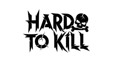 Fototapeta premium Hard to kill graphic with a cracked skull and crossbones emblem illustrating resilience and strength Vector, illustration