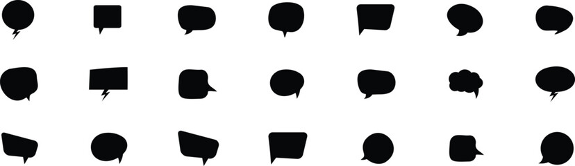 Set of speech bubble  speech bubble icons vector set, comic dialog clouds Black speech bubble  © Julekha