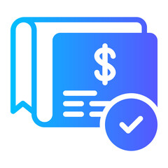 Obraz premium invoice gradient icon