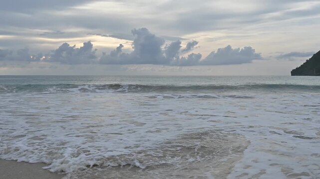 Landscape of Lampuuk beach, Aceh, Indonesia in the afternoon