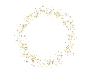 Gold Sparkle Circle Frame	
