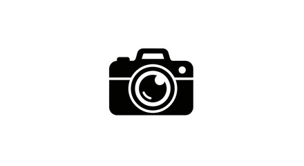 Black Camera Icon Illustration.