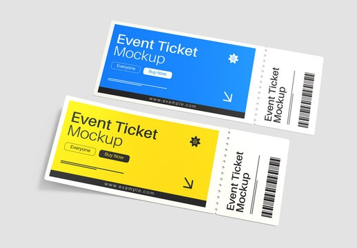 Event Ticket Mockup Set