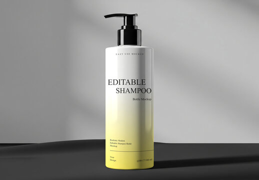 Shampoo Pump Bottle Mockup
