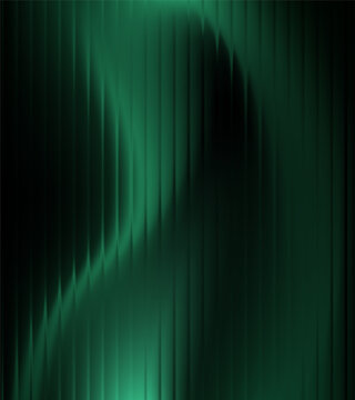 Abstract dark green vertical wave pattern background design featuring subtle volumetric lighting and sophisticated subtle geometric texture