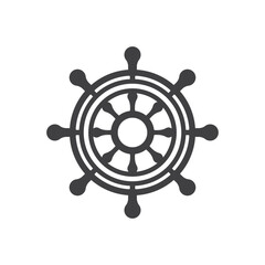 ancient boat steering logo design
