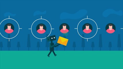 AI driven email marketing tool sending promotional email messages, newsletters and offers to improve customer retention and increase repeat sales.