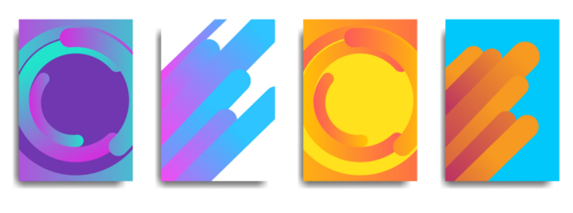 Modern abstract covers set