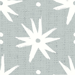 Minimalist geometric star seamless patern. Pagan north star nordic design. Engraving lunar quiet luxury print. Bohemian rustic fabric 