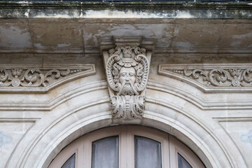 Obraz premium Architectural details of The Palacete Albors, Modernist Style House in Alcoy city, Alicante