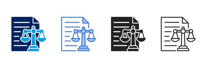 Legal Icon Set Different Style Collection. 