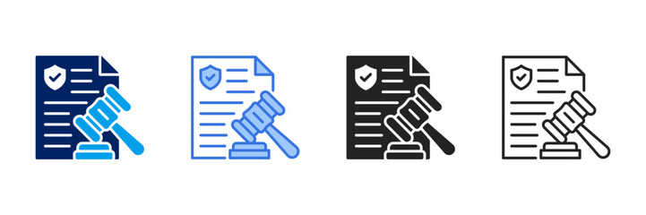 Regulation Icon Set Different Style Collection. 