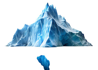 Iceberg with visible tip and submerged base glacier
