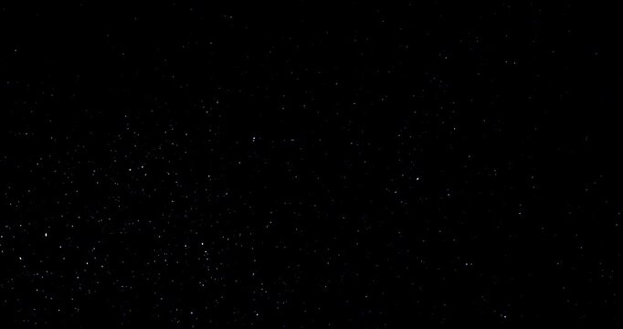 A dynamic flow of natural organic dust particles floating randomly in space. Shimmering glittering dust with bokeh. This footage is ideal for overlay use. This dust is in slow motion.
