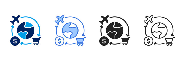 Globalization Icon Set Different Style Collection. 