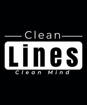Clean Lines Clear Mind &ndash; Minimal Typography Quote Design