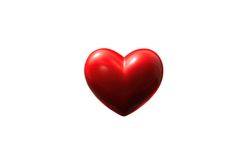 Red shiny heart on black background symbol