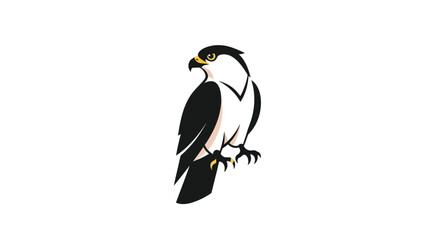 Vector illustration of a perched bird