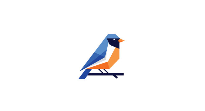 Geometric bird logo