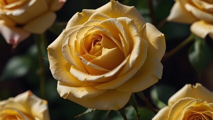 yellow rose in the garden