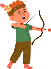 Obraz premium Boy Archer Aiming