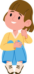 Fototapeta premium Girl Giving Thumbs Up