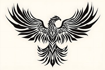 Obraz premium Abstract phoenix tribal artwork high resolution picture