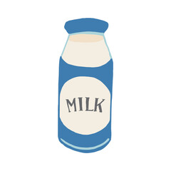 手描きの牛乳瓶のイラスト