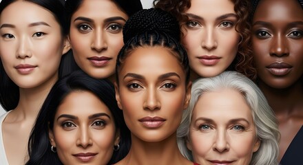Obraz premium Celebrating Women from Different Backgrounds in a Portrait Photography Session
