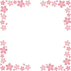 かわいい桜のフレーム　ピンク