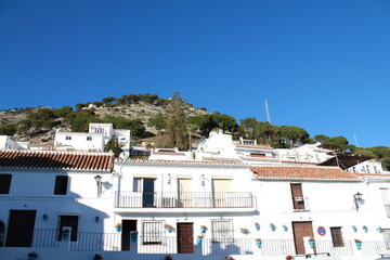 Scenic Views of Mijas, White Andalusian Village in the Mountains Overlooking the Mediterranean Sea, Southern Spain