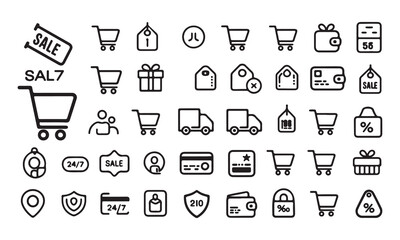 Set of web design icons in vector style