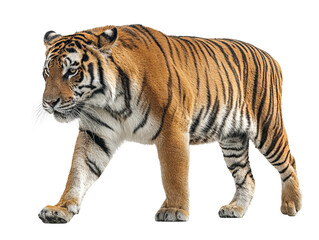Obraz premium Majestic tiger, prowling forward Isolated Transparent Background, PNG