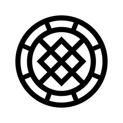 Circular digital coin symbol representing cryptocurrency value, secure transactions, and modern financial exchange.