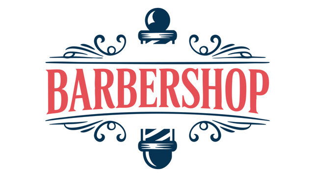 Classic barber shop logo