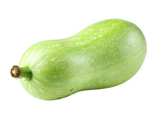 A close-up shot of a fresh, green zucchini Isolated Transparent Background, PNG