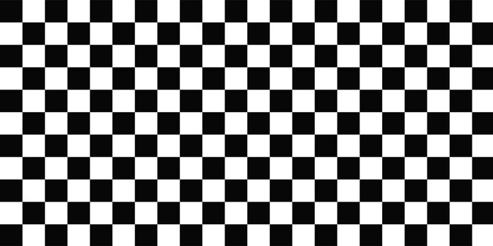 Black and white checkered pattern, Checkerboard seamless pattern