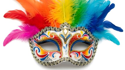 Vibrant holi masquerade mask for happy holi day celebrations