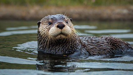 sea ​​otter in the water