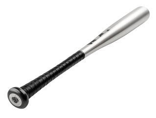 A baseball bat ready for a game, a symbol of sport and recreation. This aluminum baseball bat. Isolated Transparent Background, PNG