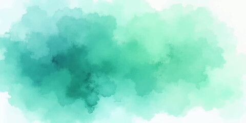 Abstract blue watercolor sky background with clouds and light texture