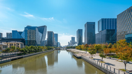 Ningbo, China: city skyline, architecture, landscape, city, metropolis, landmark, background, tourist destination, downtown, modern.