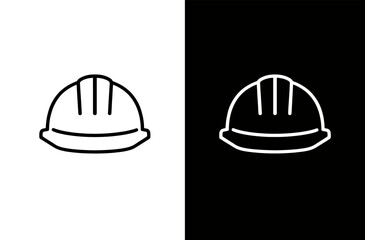 Fototapeta premium Work safety helmet icon showing construction protection