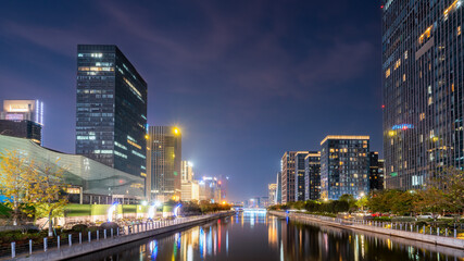 Ningbo, China: city skyline, architecture, landscape, city, metropolis, landmark, background, tourist destination, downtown, modern.